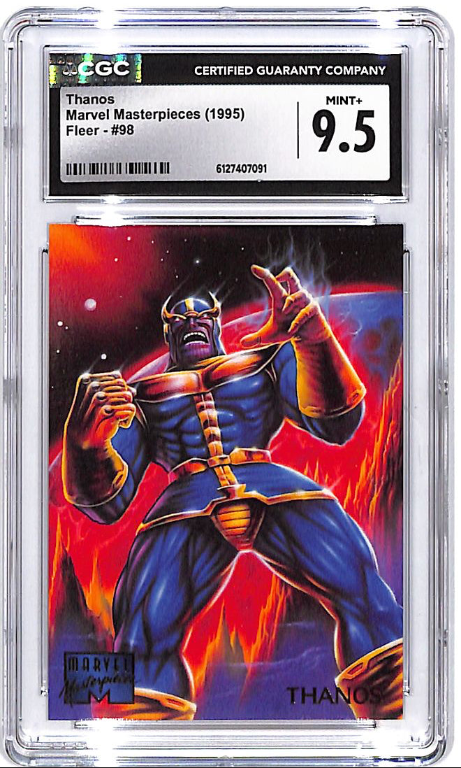 1995 Fleer Marvel Masterpieces Thanos #98 CGC 9.5