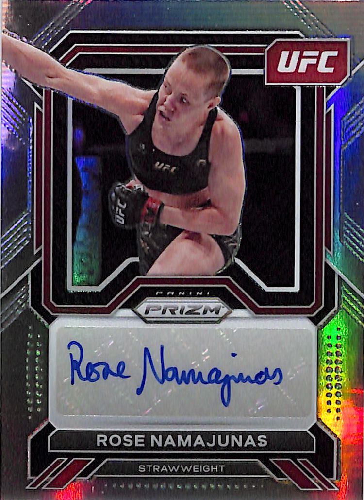 2023 Prizm UFC Rose Namajunas Auto Autograph Silver Superstar