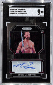2022 Prizm WWE Drew Mcintyre Superstar Auto Autograph SGC 9