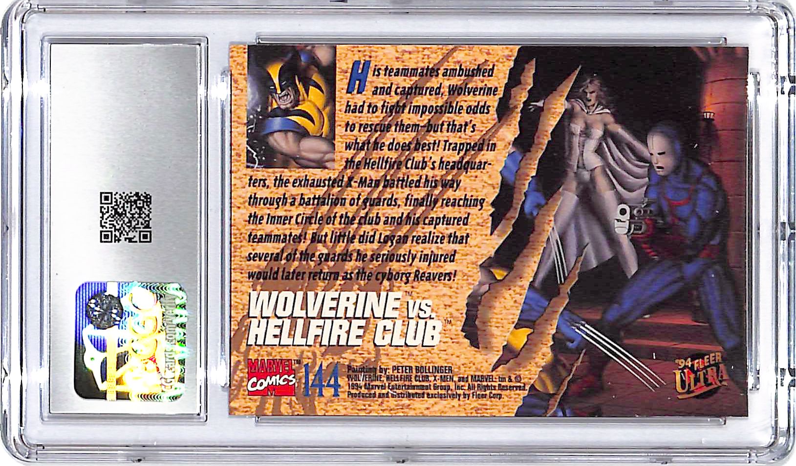 1994 Fleer Ultra X-Men Wolverine vs Hellfire Club CGC 10