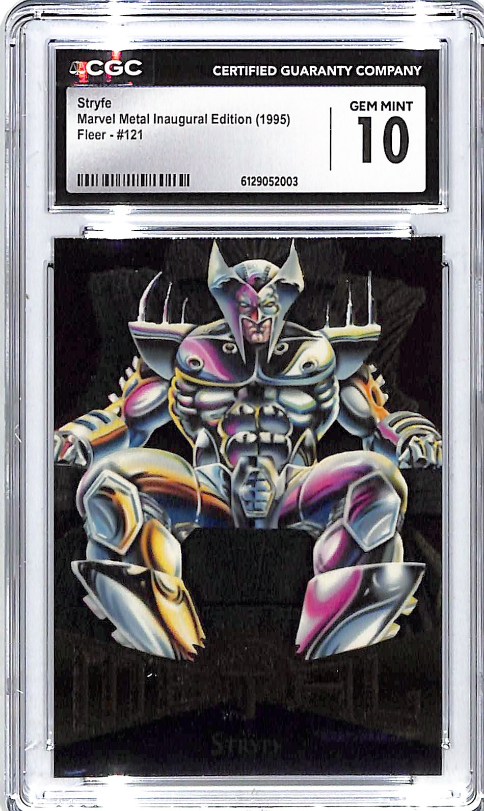 1995 Stryfe Fleer Marvel Metal Inaugural Edition #121 CGC Gem Mint 10