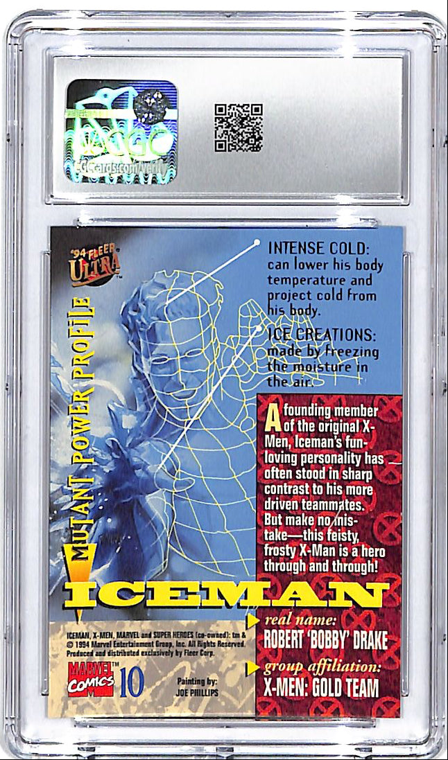 1994 Fleer Ultra X-Men Iceman #10 CGC 10