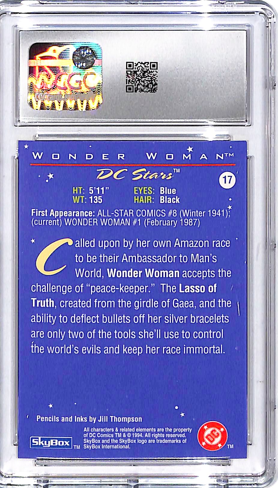 1994 Skybox DC Stars Wonder Woman #17 CGC 9.5