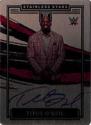 2022 Impeccable WWE Titus O'Neil Stainless Stars Auto Autograph /99