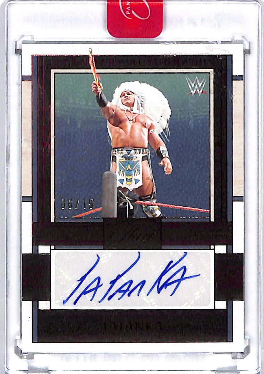 2024 Three Count WWE Tatanka Auto Autograph Legendary Red /15