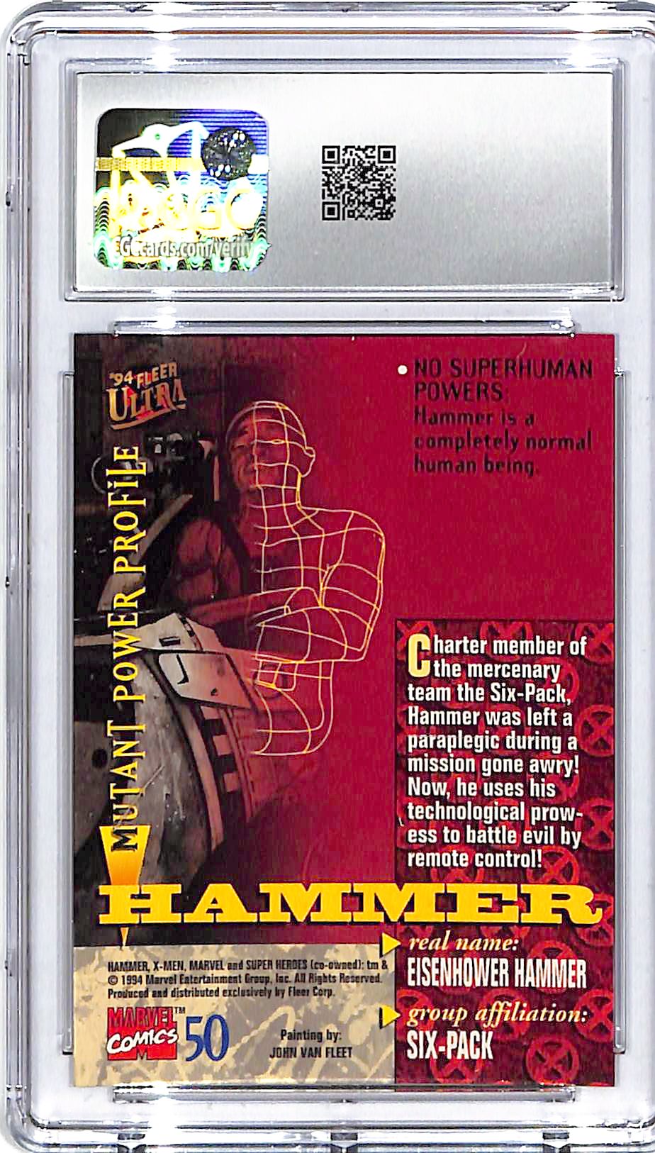1994 Fleer Ultra X-Men Hammer #50 CGC 10