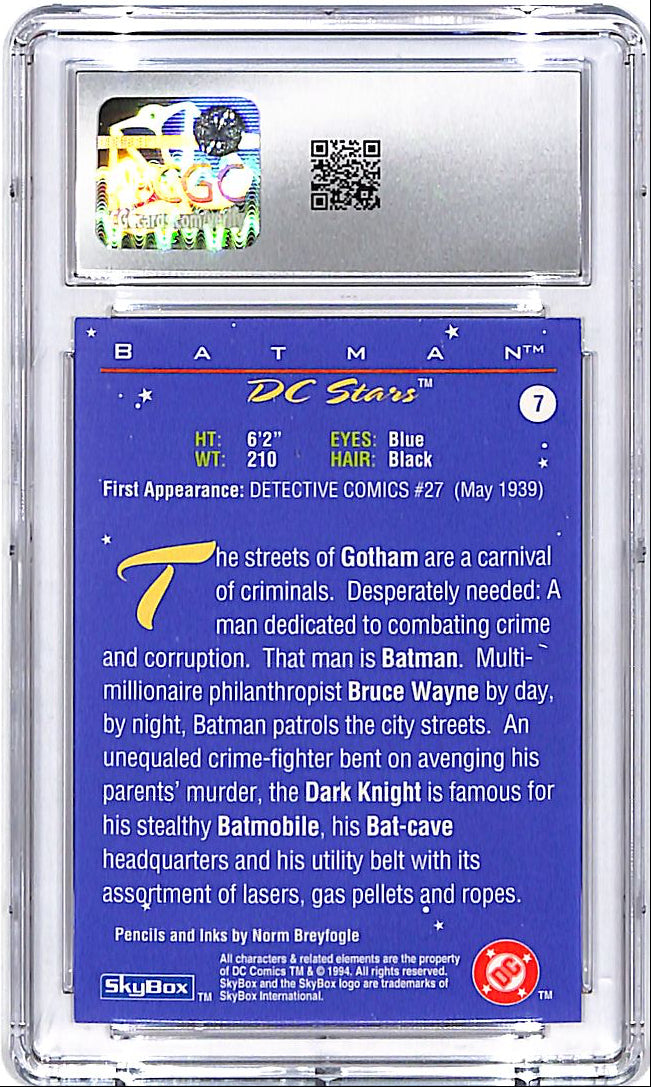 1994 Skybox DC Stars Batman #7 CGC 9.5