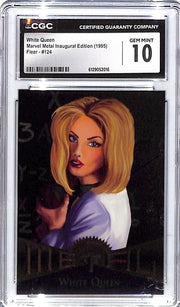1995 White Queen Fleer Marvel Metal Inaugural Edition #124 CGC Gem Mint 10
