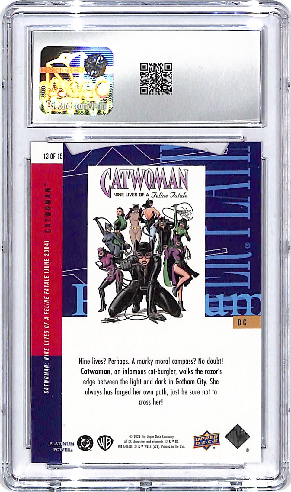 2026 Upper Deck CDD Conference Catwoman Platinum Power #13 CGC 9.5