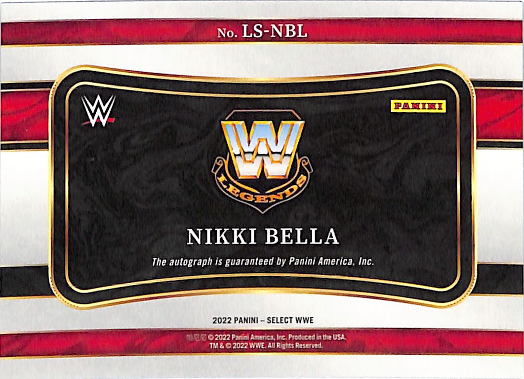2022 Select WWE Nikki Bella Legendary Signatures Auto Autograph