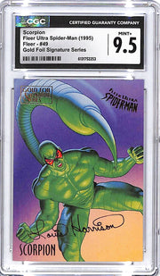 1995 Fleer Ultra Spiderman Scorpion Gold Foil Signature Series #49 CGC 9.5
