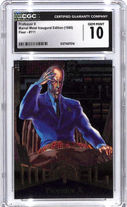 1995 Fleer Metal Marvel Professor X #111 CGC 10