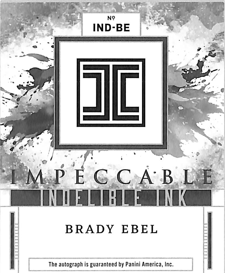 2025 Impeccable Brady Ebel Auto Autograph Rookie RC Gold /10
