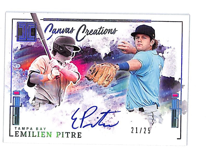 2025 Impeccable Emilien Pitre Canvas Creations Auto Autograph Rookie RC /25 Rays