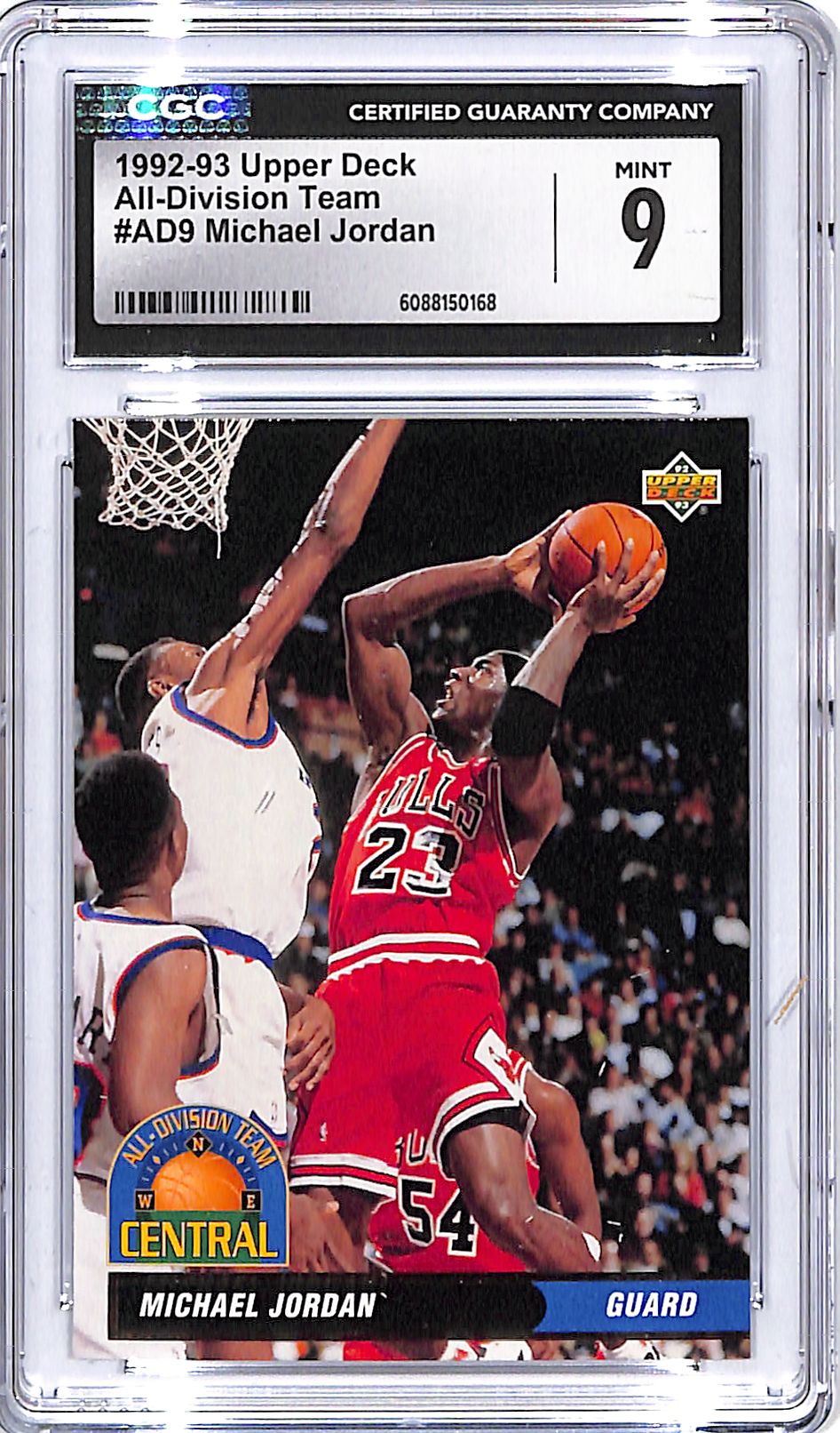 1992-93 Upper Deck Michael Jordan All Division Team CGC 9 Bulls