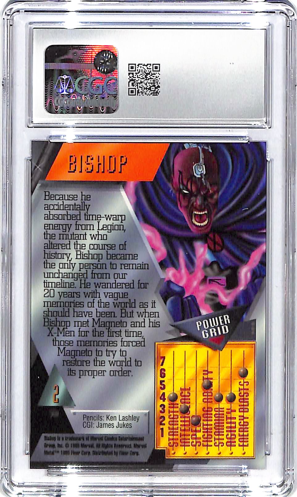 1995 Bishop Fleer Marvel Metal Inaugural Edition #2 CGC Gem Mint 10
