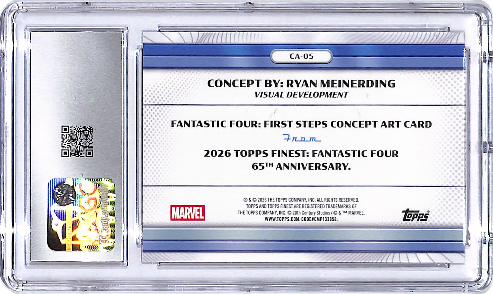 2026 Topps Finest Fantastic Four The Thing Concept Art Red Refractor /5 CGC 10