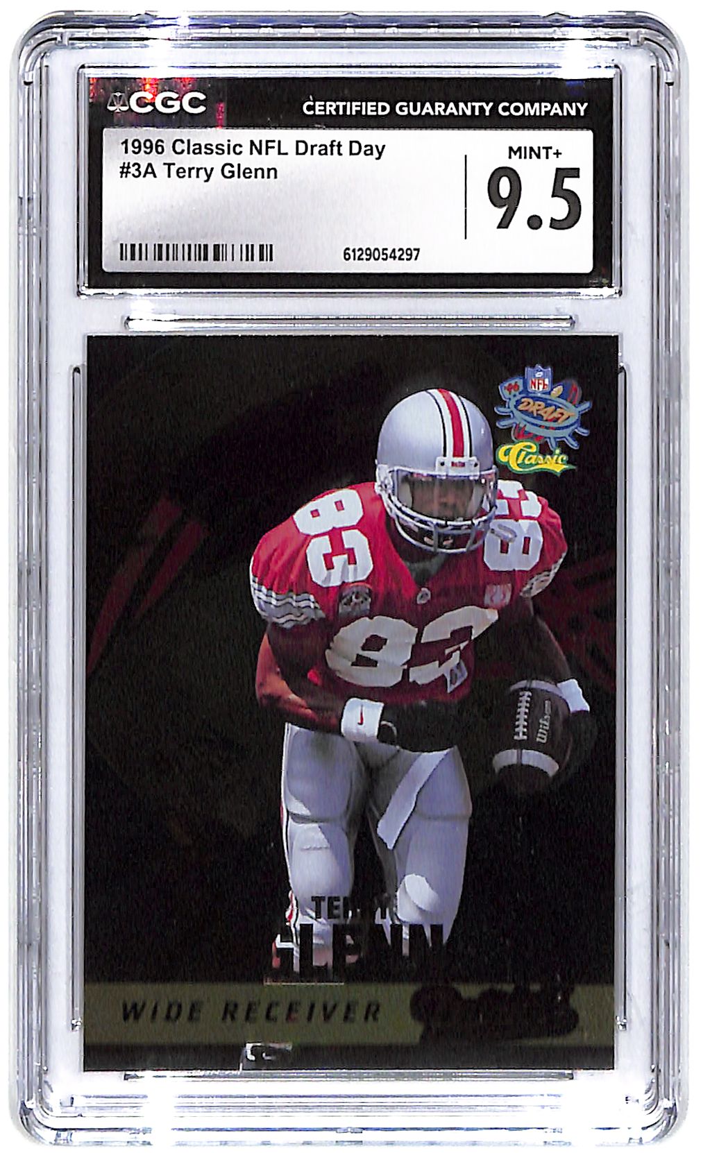 1996 Terry Glenn Classic NFL Draft Day #3A CGC Mint Plus 9.5