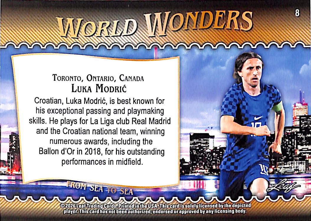 2026 Leaf World Wonders Luka Modric Green /10 Croatia