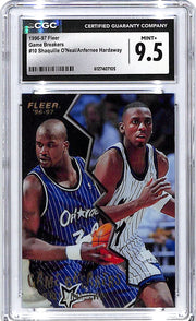 1996-97 Fleer Shaquille O'Neal Anfernee Hardaway Game Breakers CGC 9.5 #10 Magic