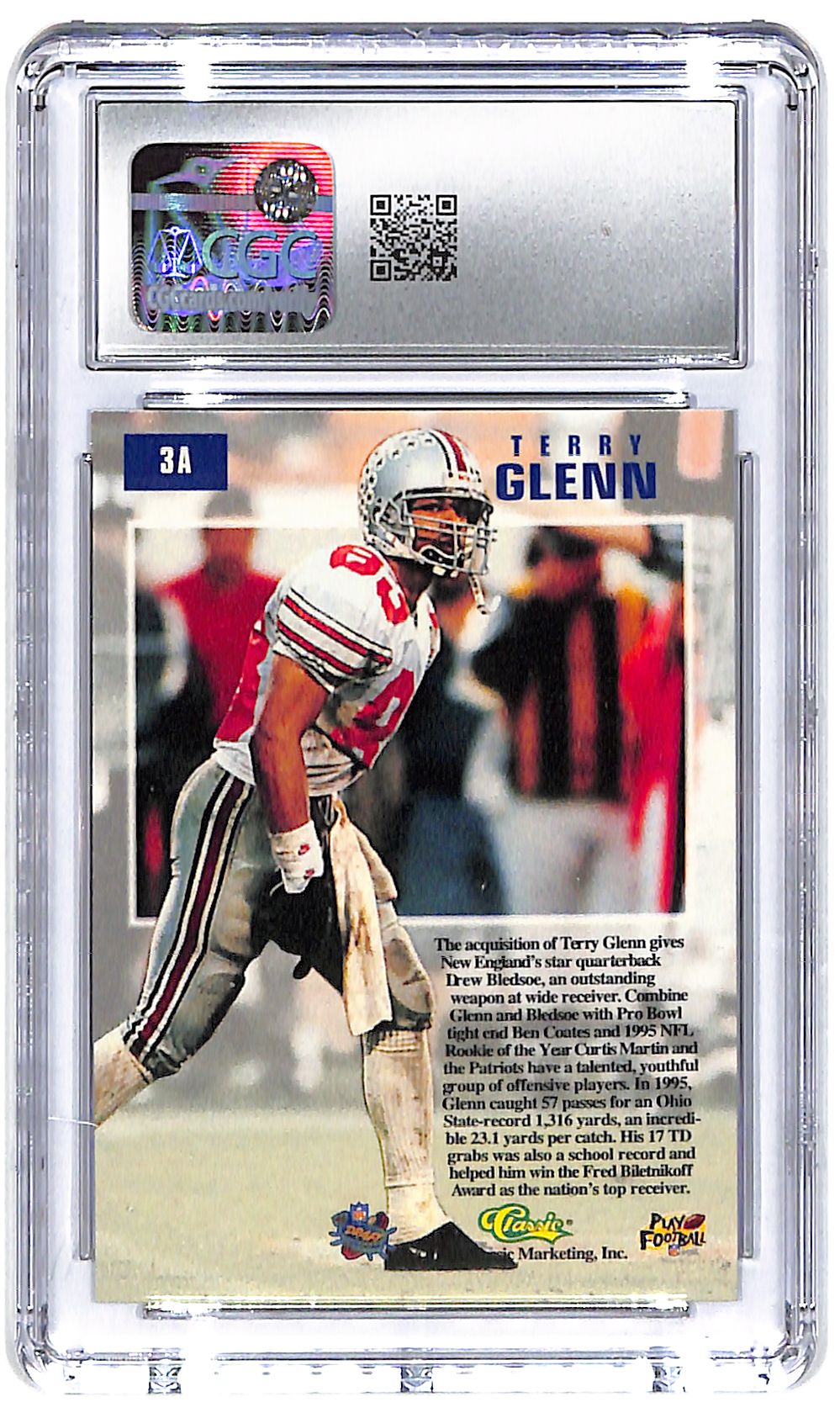 1996 Terry Glenn Classic NFL Draft Day #3A CGC Mint Plus 9.5