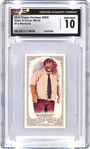 2012 Topps Heritage WWE Mankind All and Ginter Mini CGC 10