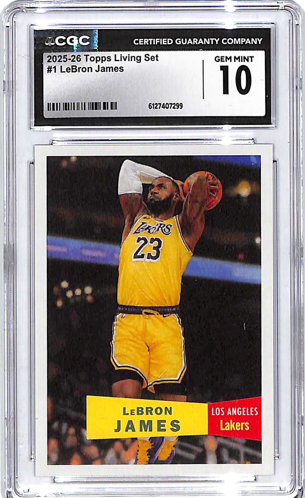 2025-26 Topps Living Set Lebron James #1 CGC 10 Lakers