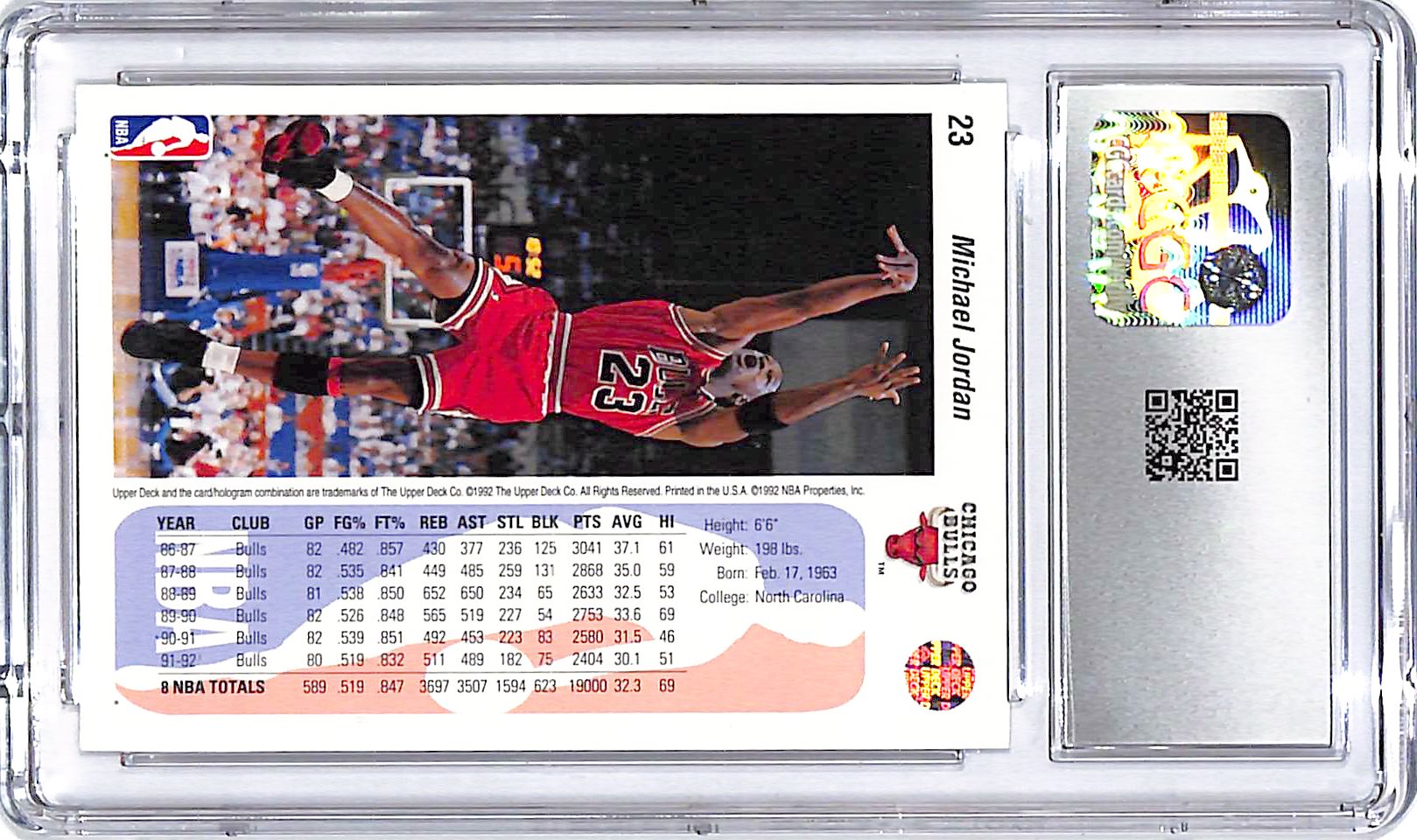 1992-93 Upper Deck Michael Jordan #23 CGC 9 Bulls
