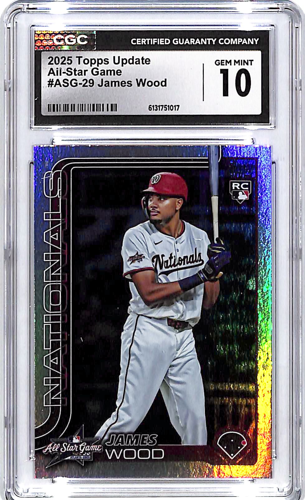 2025 Topps Update James Wood All Star Game Rookie RC CGC 10 National