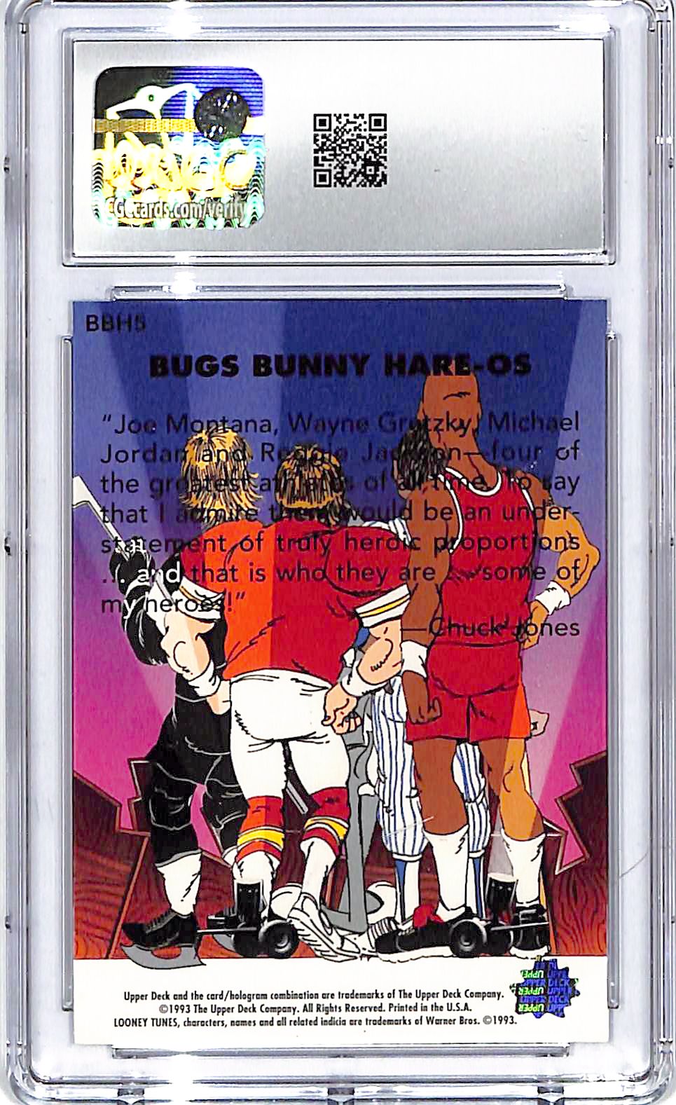 1993 Upper Deck Adventures in Toon World Bugs Bunny Hare-Os CGC 9.5