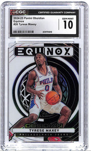 2024-25 Obsidian Tyrese Maxey Equinox /125 CGC 10 76ers