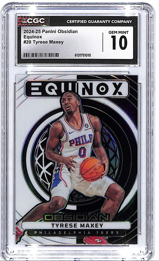 2024-25 Obsidian Tyrese Maxey Equinox /125 CGC 10 76ers