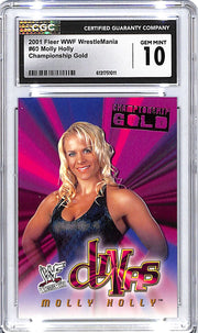 2001 Fleer WWF WrestleMania Molly Holly Championship Gold #69 CGC 10