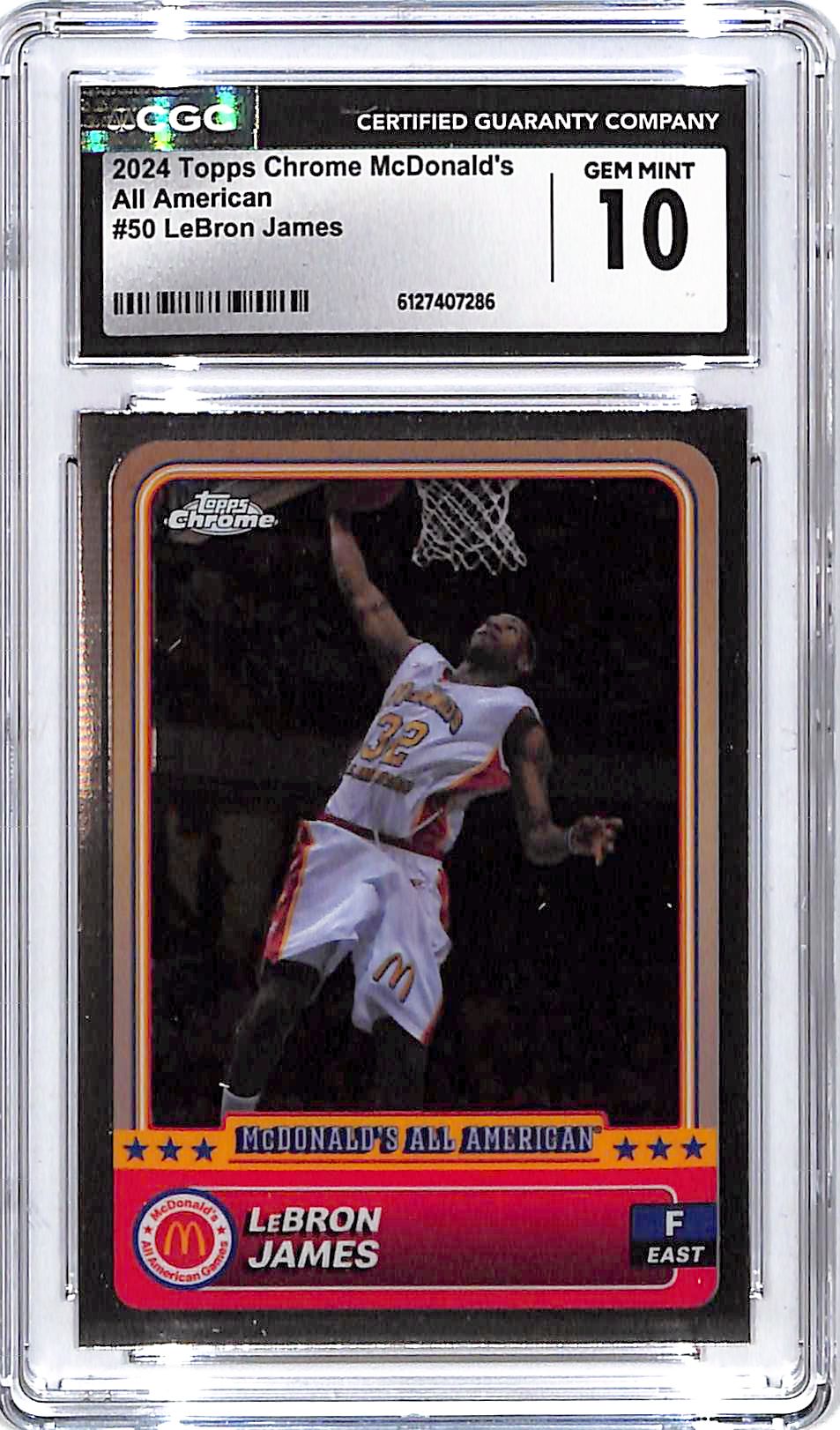 2024 Topps Chrome McDonalds All American Lebron James #50 CGC 10