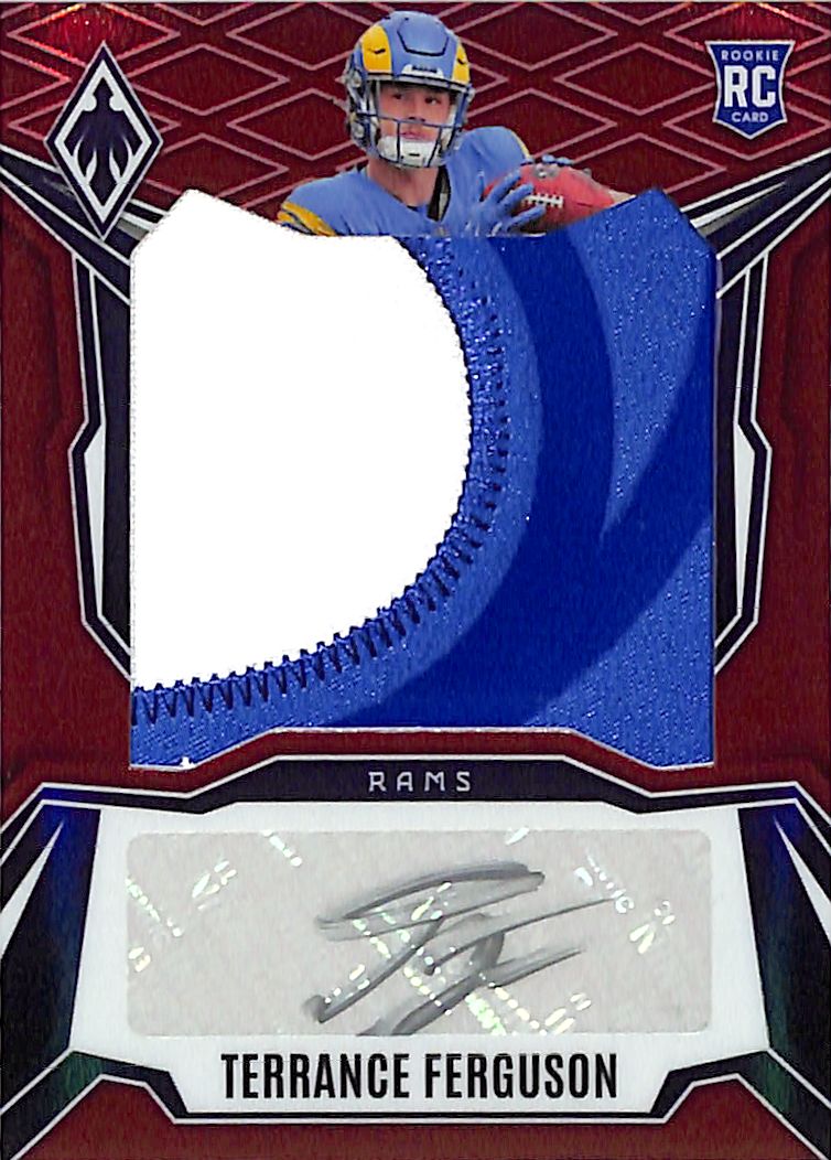 2025 Phoenix Terrance Ferguson Auto Autograph Rookie RC Patch Jersey Maroon /99 Rams