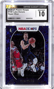 2020-21 Hoops Luka Doncic Hyper Blue #150 CGC 10 Mavericks