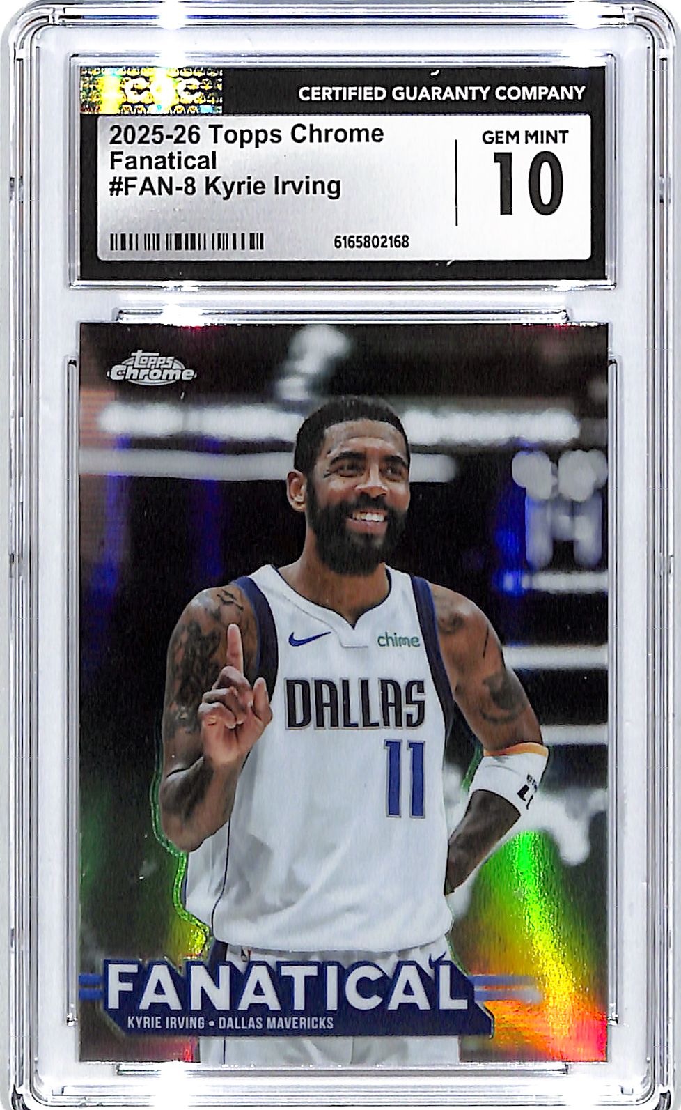 2025-26 Topps Chrome Kyrie Irving Fanatical CGC 10 Mavericks