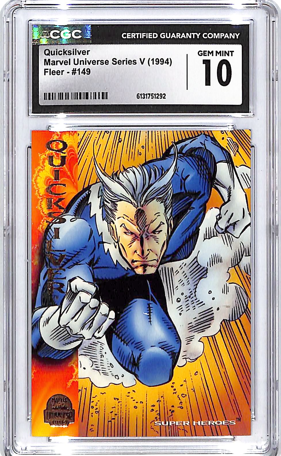 1994 Fleer Marvel Universe Series Quicksilver #149 CGC 10