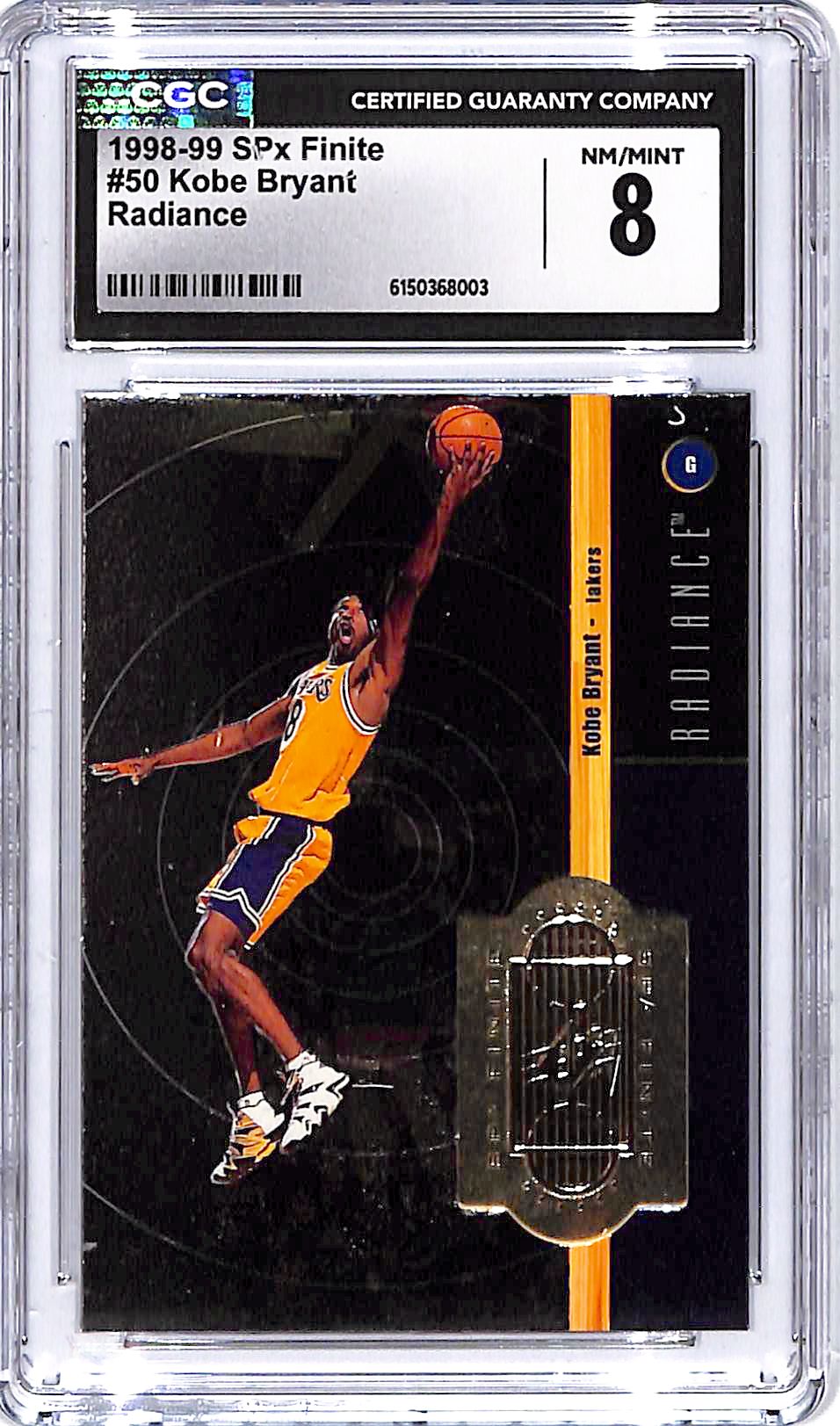 1998-99 SPx Finite Kobe Bryant Radiance #50 CGC 8 /5000