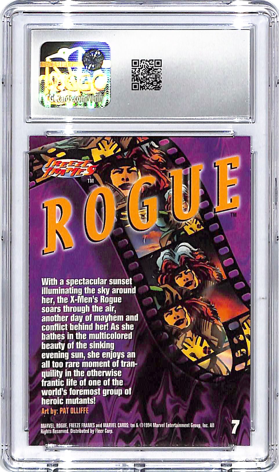 1994 Fleer Marvel Universe Series Rogue #7 CGC 10