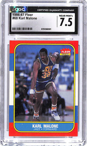 1986-87 Fleer Karl Malone #68 CGC 7.5 Jazz
