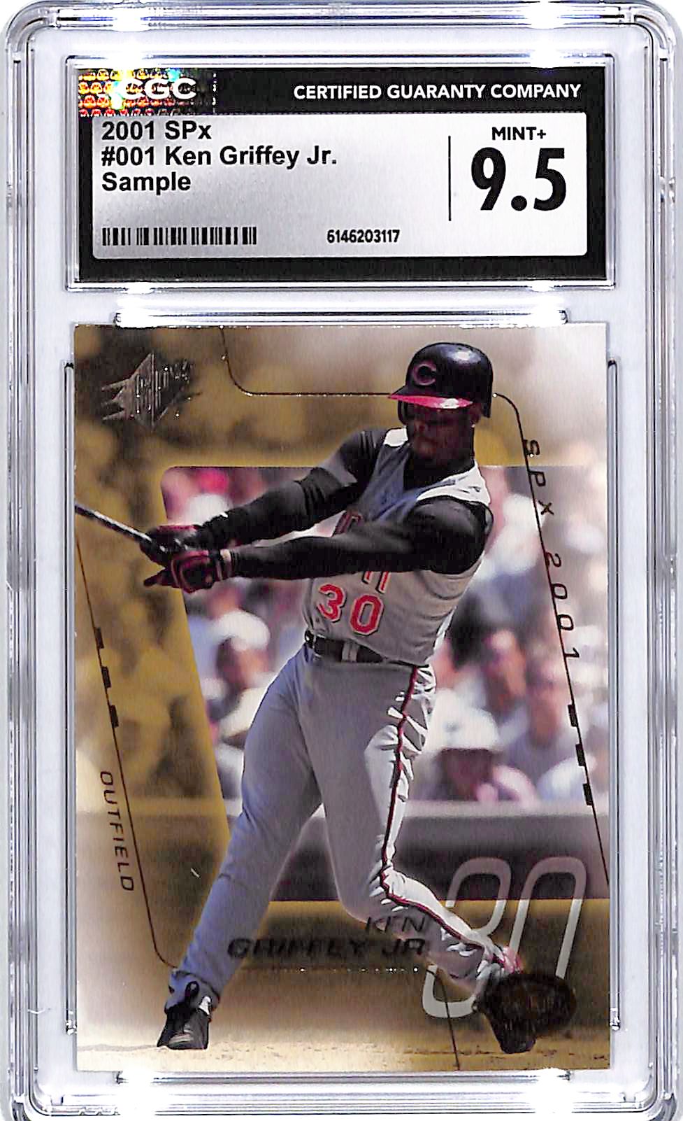 2001 SPx Ken Griffey Jr Sample CGC 9.5 Reds