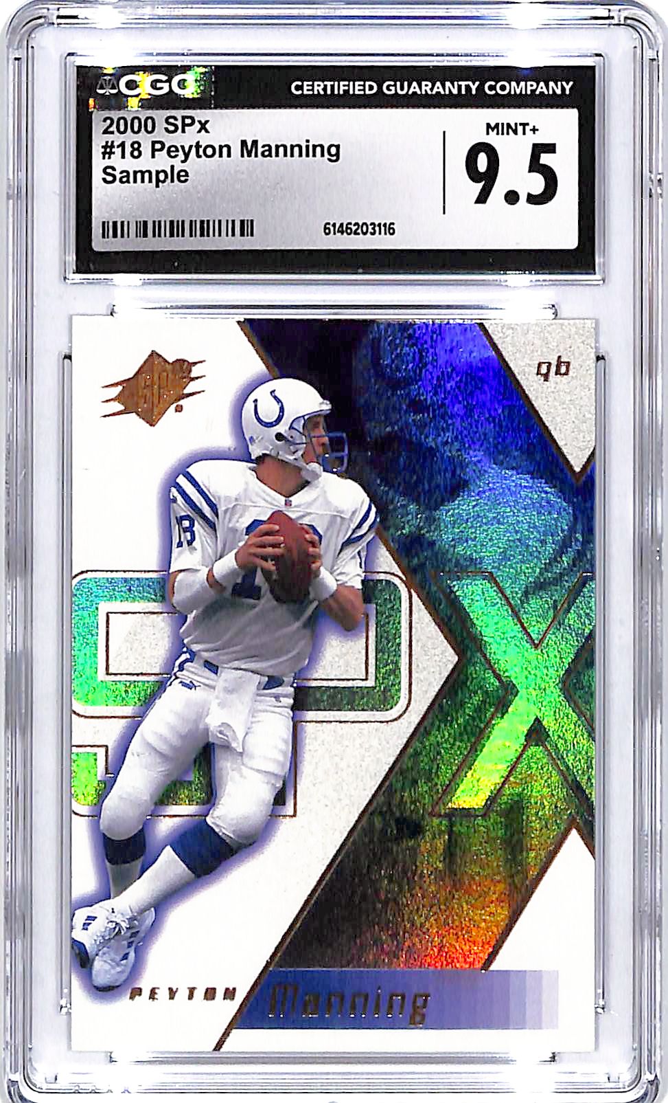 2000 SPx Peyton Manning Sample CGC 9.5 Colts