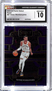 2023-24 Select Victor Wembanyama Rookie RC Blue #87 Retail Base CGC 10 Spurs
