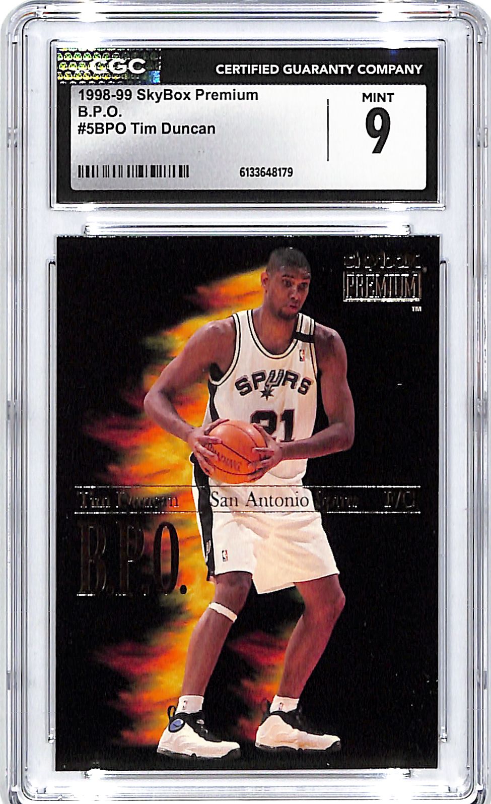 1998-99 Skybox Premium Tim Duncan BPO CGC 9 Spurs