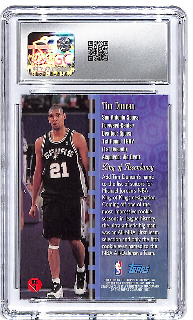 1998-99 Stadium Club Tim Duncan Royal Court CGC 8.5 Spurs