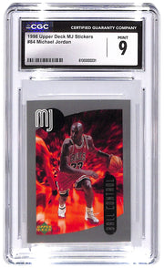 1998 Michael Jordan Upper Deck MJ Stickers #84 CGC Mint 9