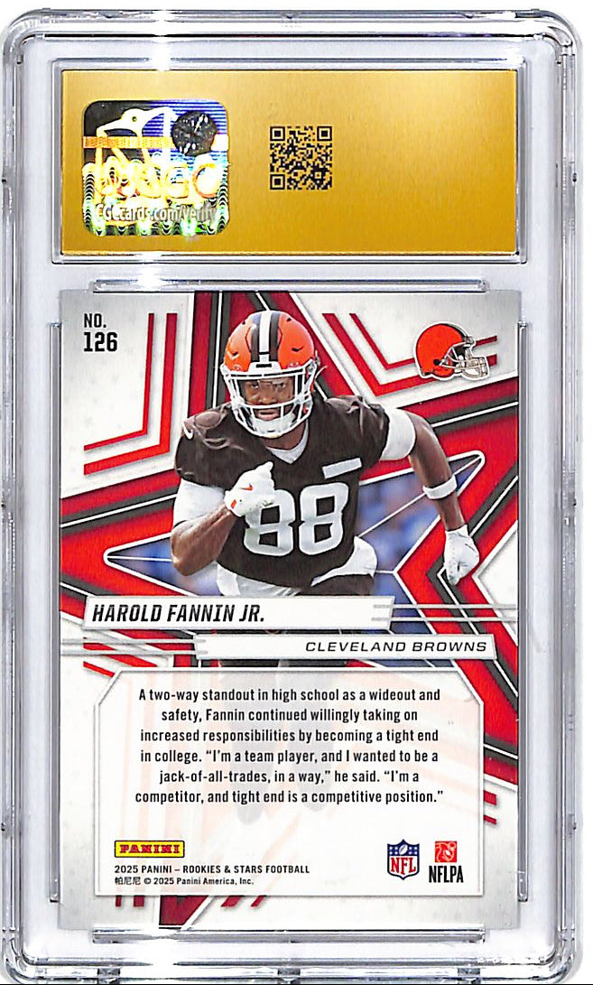 2025 Rookies and Stars Harold Fannin Jr Rookie RC Red Blue /49 CGC 10 Pristine