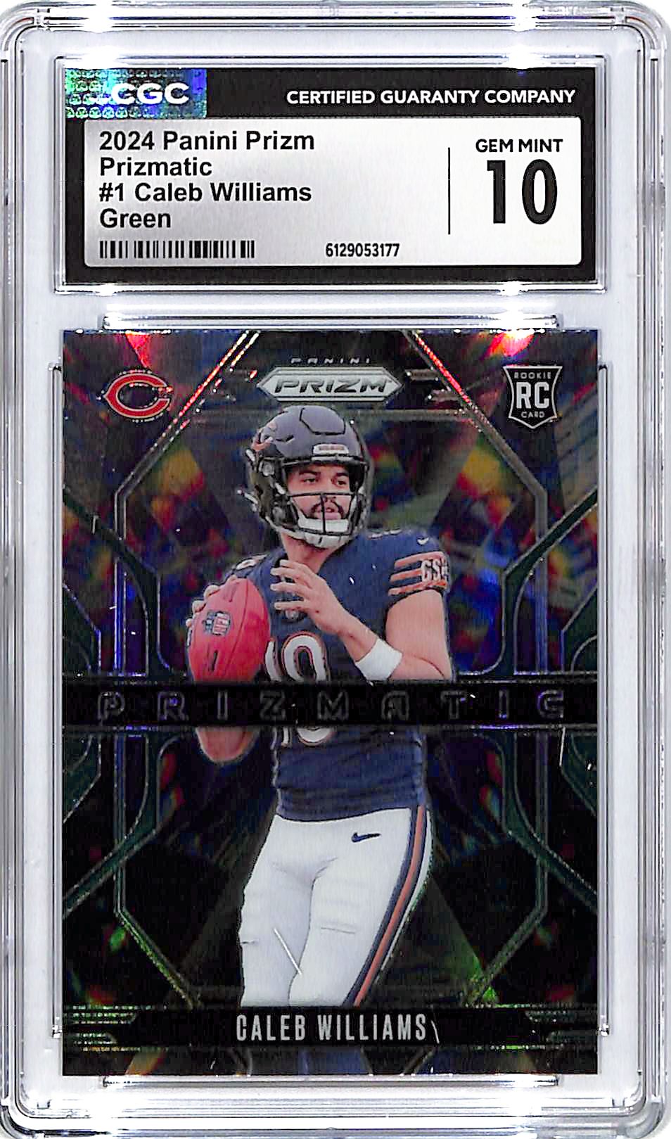 2024 Prizm Caleb Williams Prizmatic Green Rookie RC #1 CGC 10 Bears