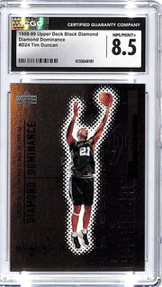 1998-99 Upper Deck Black Diamond Tim Duncan Diamond Dominance CGC 8.5 Spurs /1000